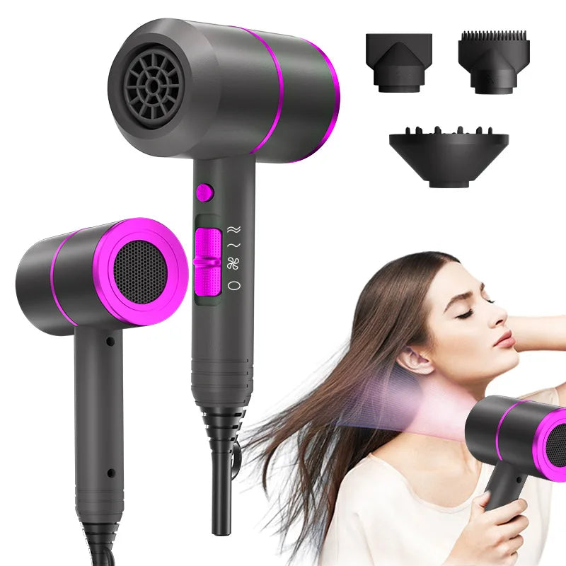 VoluVibe Professional Ionic Hair Dryer, Powerful Fast Drying Lo...