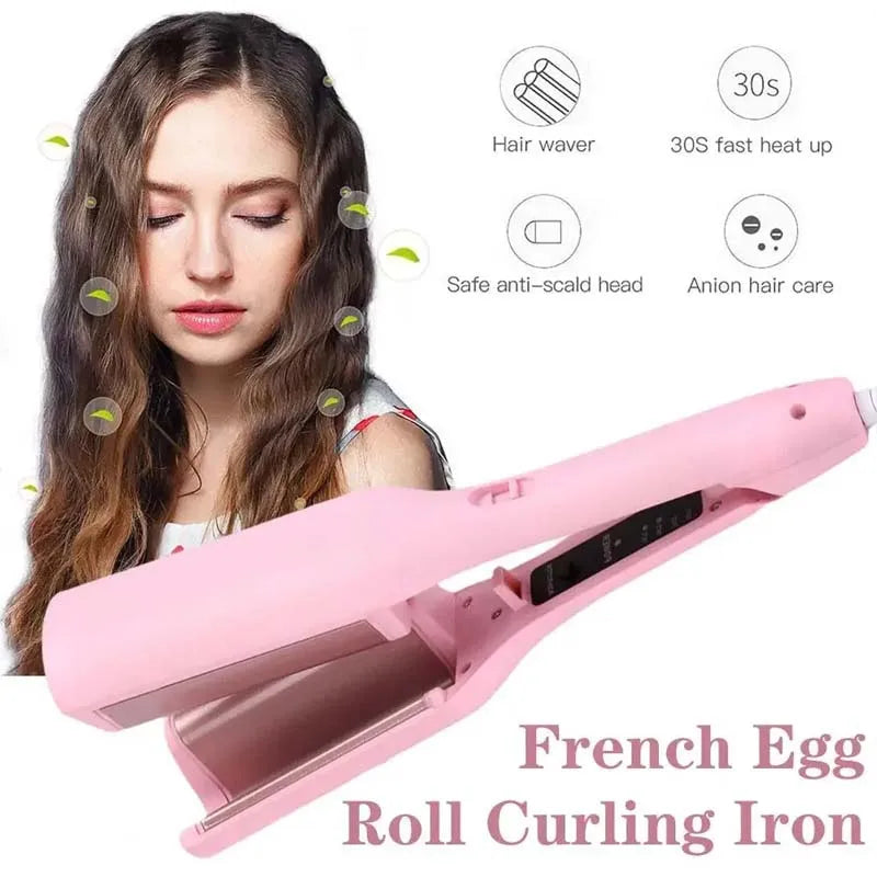 Fast Heating Hair Styling Tool 32mm Automatic Hair Curler Stick Curler Portable Big Wave Rotating Iron Hair Curling