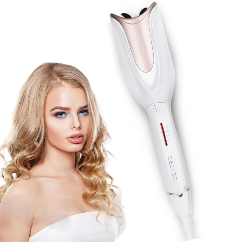 Auto Hair Curling Iron Ceramic Rotating Air Curler Air Spin Wan...