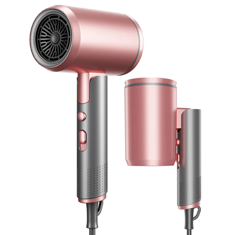 220V New Foldable Hair Dryer 2400W High-Power Silent Hair Dryer With Cold And Hot Air Distribution And Multi Nozzle Blower