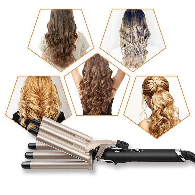 Women Handheld Beauty Professional Styler Hair Curler 5 Barrel Hair Curling Iron Wand Waver Five Barrel Hair Curler
